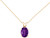 Image of 14K Yellow Gold Oval Amethyst Pendant (Chain NOT included) P8018-02