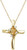 Image of 14K Yellow Gold Oval Citrine & Diamond Cross Pendant (Chain NOT included)
