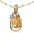 Image of 14k Yellow Gold Oval Citrine And Diamond Teardrop Pendant (Chain NOT included)