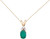 Image of 14K Yellow Gold Oval Emerald Pendant with Diamonds (Chain NOT included) P6024-05