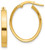Image of 14mm 14K Yellow Gold Oval Hoop Earrings PRE556
