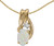 Image of 14k Yellow Gold Oval Opal And Diamond Pendant (Chain NOT included) (CM-P1861X-10)