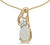 Image of 14k Yellow Gold Oval Opal And Diamond Pendant (Chain NOT included) (CM-P2590X-10)