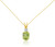 Image of 14K Yellow Gold Oval Peridot & Diamond Pendant (Chain NOT included) P8021-08