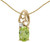 Image of 14k Yellow Gold Oval Peridot And Diamond Pendant (Chain NOT included) (CM-P2582X-08)