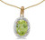 Image of 14k Yellow Gold Oval Peridot And Diamond Pendant (Chain NOT included) (CM-P2615X-08)