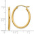Image of 17mm 14K Yellow Gold Oval Polished Hoop Earrings TA256