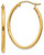 Image of 17mm 14K Yellow Gold Oval Polished Hoop Earrings TA257