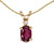 Image of 14k Yellow Gold Oval Rhodolite Garnet And Diamond Filigree Pendant (Chain NOT included)