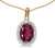 Image of 14k Yellow Gold Oval Rhodolite Garnet And Diamond Pendant (Chain NOT included) (CM-P2615X-RG)