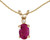 Image of 14k Yellow Gold Oval Ruby And Diamond Filigree Pendant (Chain NOT included)