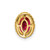 Image of 14K Yellow Gold Oval Ruby Chain Slide Pendant
