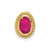 Image of 14K Yellow Gold Oval Ruby Chain Slide Pendant