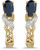 14k Yellow Gold Oval Sapphire And Diamond Earrings (CM-E2584X-09)