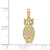 Image of 14K Yellow Gold Owl Pendant