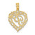 Image of 14K Yellow Gold P Script Initial In Heart Pendant