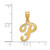 Image of 14K Yellow Gold P Script Initial Pendant