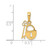 Image of 14K Yellow Gold Padlock & Key Pendant