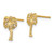 Image of 11mm 14K Yellow Gold Palm Tree Stud Post Earrings TC566