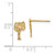 Image of 11mm 14K Yellow Gold Palm Tree Stud Post Earrings TC566