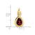 Image of 14K Yellow Gold Pear Garnet & Diamond Pendant PM7055-GA-002-YA
