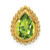 Image of 14K Yellow Gold Pear Peridot Chain Slide Pendant