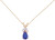 14K Yellow Gold Pear-Shaped Sapphire Pendant with Diamonds (Chain NOT included)