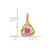 Image of 14K Yellow Gold Pink Tourmaline Triangle Pendant