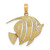 Image of 14K Yellow Gold Polished & Cut-Out Fish Pendant