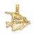 Image of 14K Yellow Gold Polished & Engraved Fish Pendant K7669