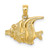 Image of 14K Yellow Gold Polished & Engraved Fish Pendant K7669