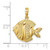 Image of 14K Yellow Gold Polished & Engraved Fish Pendant K7674