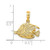 Image of 14K Yellow Gold Polished & Engraved Fish Pendant K7686