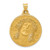 Image of 14K Yellow Gold Polished & Satin Face Of Jesus Medal Pendant XR1242