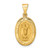 Image of 14K Yellow Gold Polished & Satin Our Lady Of Guadalupe Medal Pendant XR1250