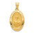 Image of 14K Yellow Gold Polished & Satin Sacred Heart Of Jesus Medal Pendant XR1239