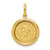 Image of 14K Yellow Gold Polished & Satin St Christopher Medal Pendant