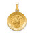 Image of 14K Yellow Gold Polished & Satin St. Francis Of Assisi Medal Pendant XR1324