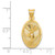 Image of 14K Yellow Gold Polished & Shiny-Cut Corpus Oval Pendant K5607