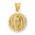Image of 14K Yellow Gold Polished & Shiny-Cut Lady Of Guadalupe Circle Pendant K5630