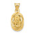 Image of 14K Yellow Gold Polished & Shiny-Cut Lady Of Guadalupe Oval Pendant K5643