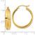 Image of 27.3mm 14K Yellow Gold Polished & Shiny-Cut Twist Hoop Earrings TF1287