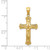 Image of 14K Yellow Gold Polished & Textured Crucifix w/ Jesus On Engraved Cross Pendant