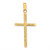 Image of 14K Yellow Gold Polished & Textured Fancy Cross Pendant K9949