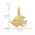 Image of 14K Yellow Gold Polished & Textured Fish Pendant K7685