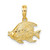 Image of 14K Yellow Gold Polished & Textured Fish Pendant K7685