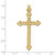 Image of 14K Yellow Gold Polished & Textured Hollow Hearts Cross Pendant