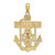 Image of 14K Yellow Gold Polished & Textured Mariners Crucifix Pendant