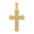 Image of 14k Yellow Gold Polished & Textured Pointed Ends Fancy Cross Pendant