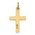 Image of 14K Yellow Gold Polished & Textured Solid Cross Charm